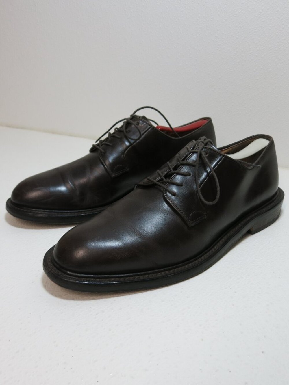 J. Crew Oil Tanned Leather Dress Derby Oxfords Men's Footwear Shoes Italy Sz 10